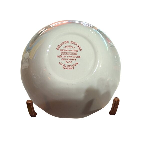 J&G Meakin Romantic England Buckinghamshire Ironstone Bowl 6.5" Pink & White - Picture 3 of 4